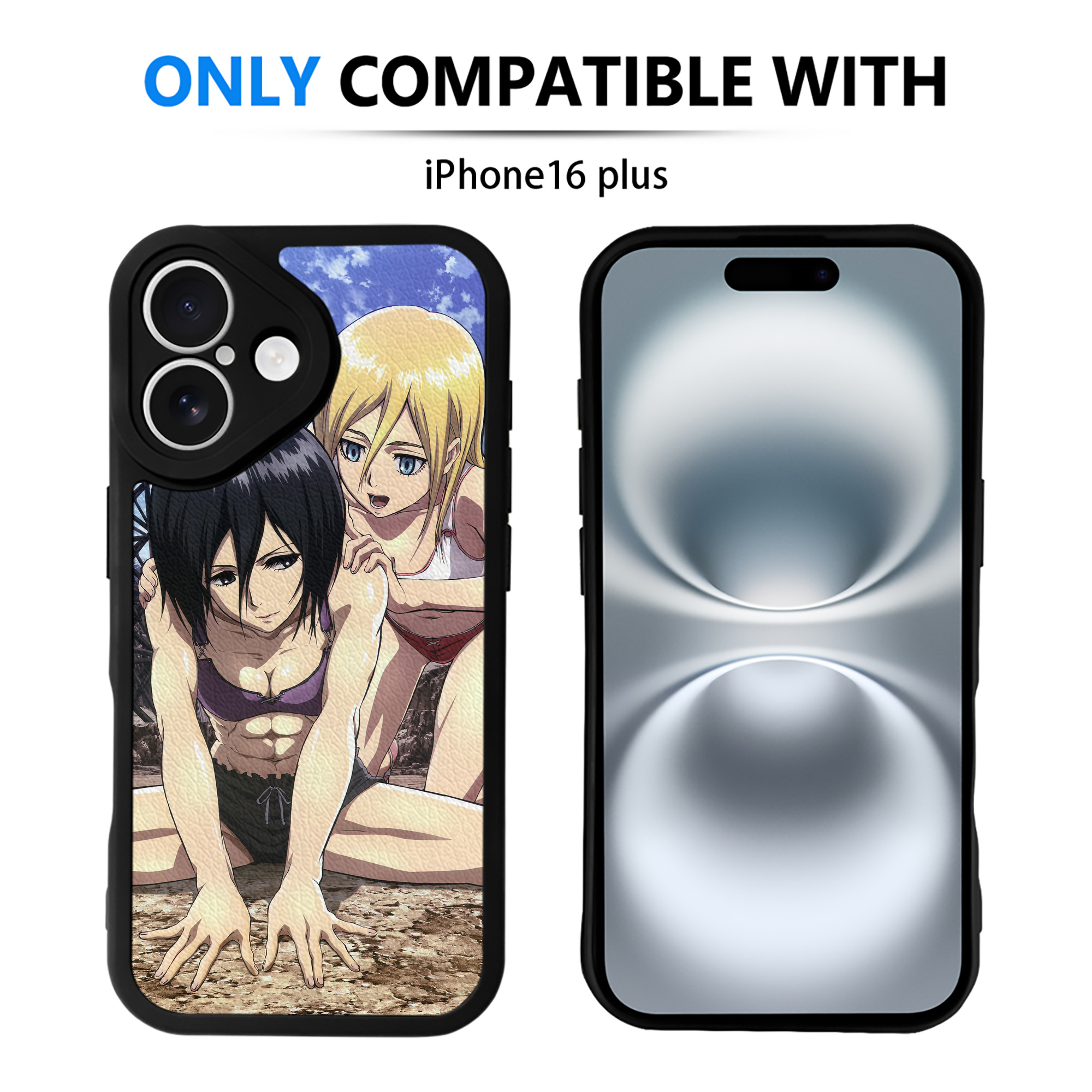 （画像用） 進撃の巨人 Attack on Titan 【iPhone 16シリーズ対応】シリコンスマホケース（レザー調） 材質：シリコン